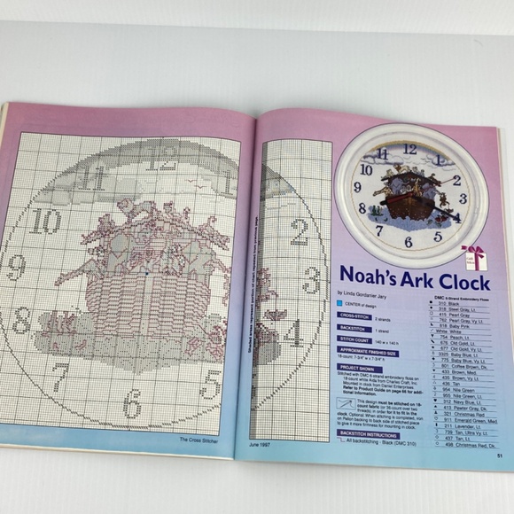 The Cross Stitcher Magazine June 1997 Large Print Charts Vintage Vol 14 No 2 - Picture 12 of 13